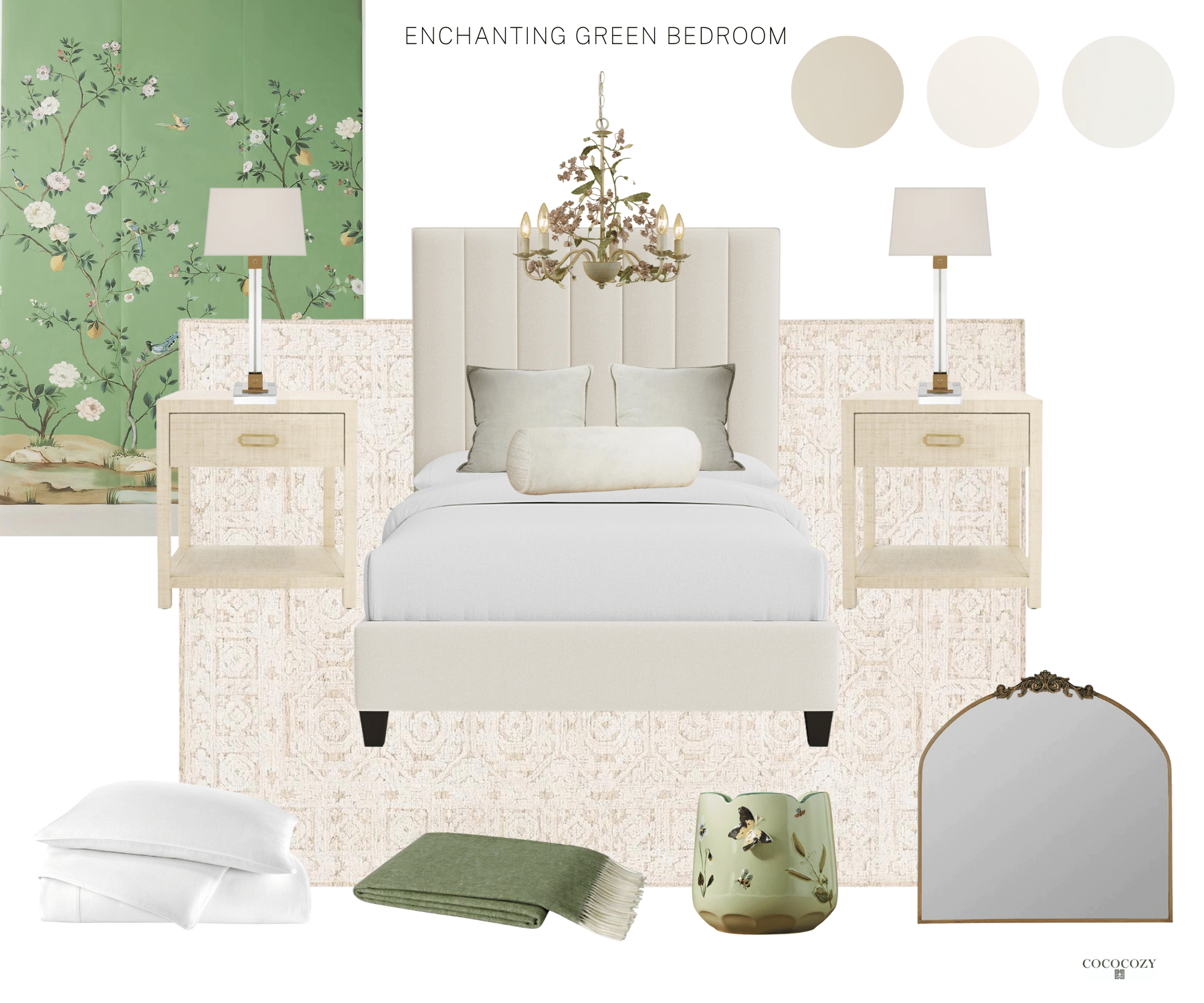 Alt tag for enchanting-green-bedroom-design-cococozy